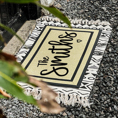 Family Name All Weather Doormat - Custom Doormat With House Name - SAND
