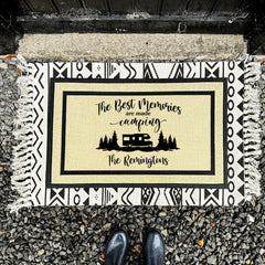 Custom Camping Doormat - All Weather Rug - Camper Furniture - SAND