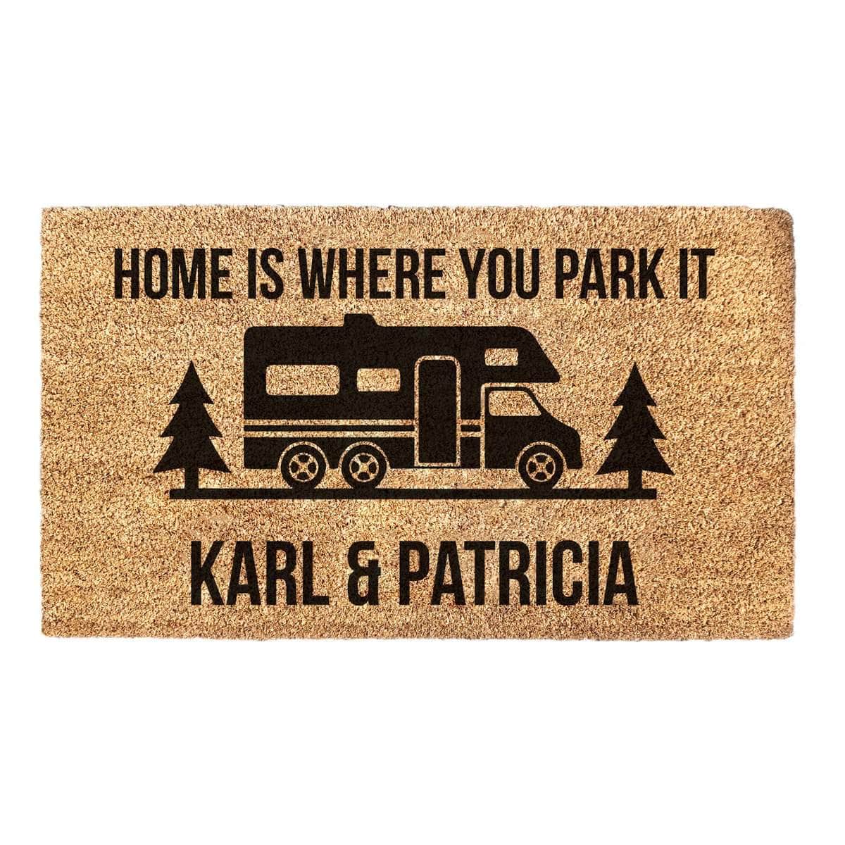 Home Is Where You Park It - Custom RV Doormat