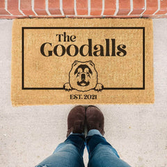 Chow Chow & Personalised Family Name - Doormat