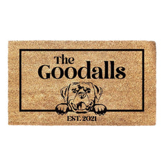 Rottweiler & Personalised Family Name - Doormat