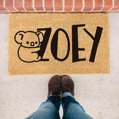 Personalized Koala Name - Doormat