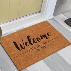 Welcome Family Name - Doormat