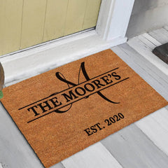Custom Monogram Family Name Doormat