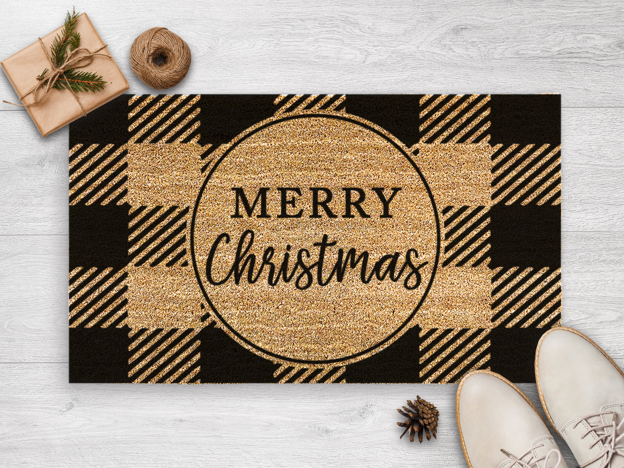 Merry Christmas Doormat - Christmas Door Mat - New Home Gift - Holiday Season