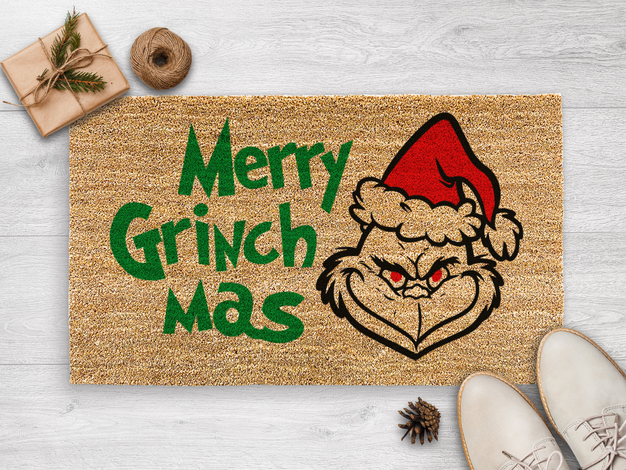 Grinch Home Decor - Grinch Doormat - Funny Holiday Doormat - Funny Holiday Mat