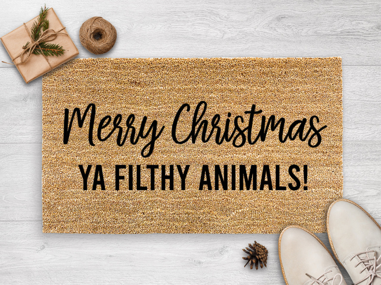 Merry Christmas Ya Filthy Animals 1  - Christmas Doormat