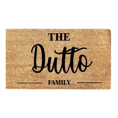 Personalized Coir Doormat With Family Name - Custom Door Mat