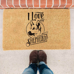 I Love My German Shepard - Doormat