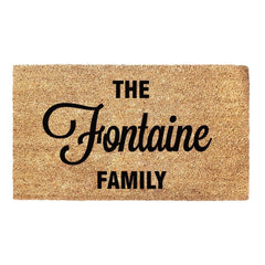 Personalized Fancy Family Name - Custom Doormat