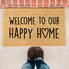 Welcome to Our Happy Home - Welcome Doormat