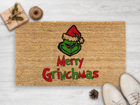 Thumbnail for Merry Grinchmas - Grinch Home Decor - Grinch Doormat - Funny Holiday Doormat