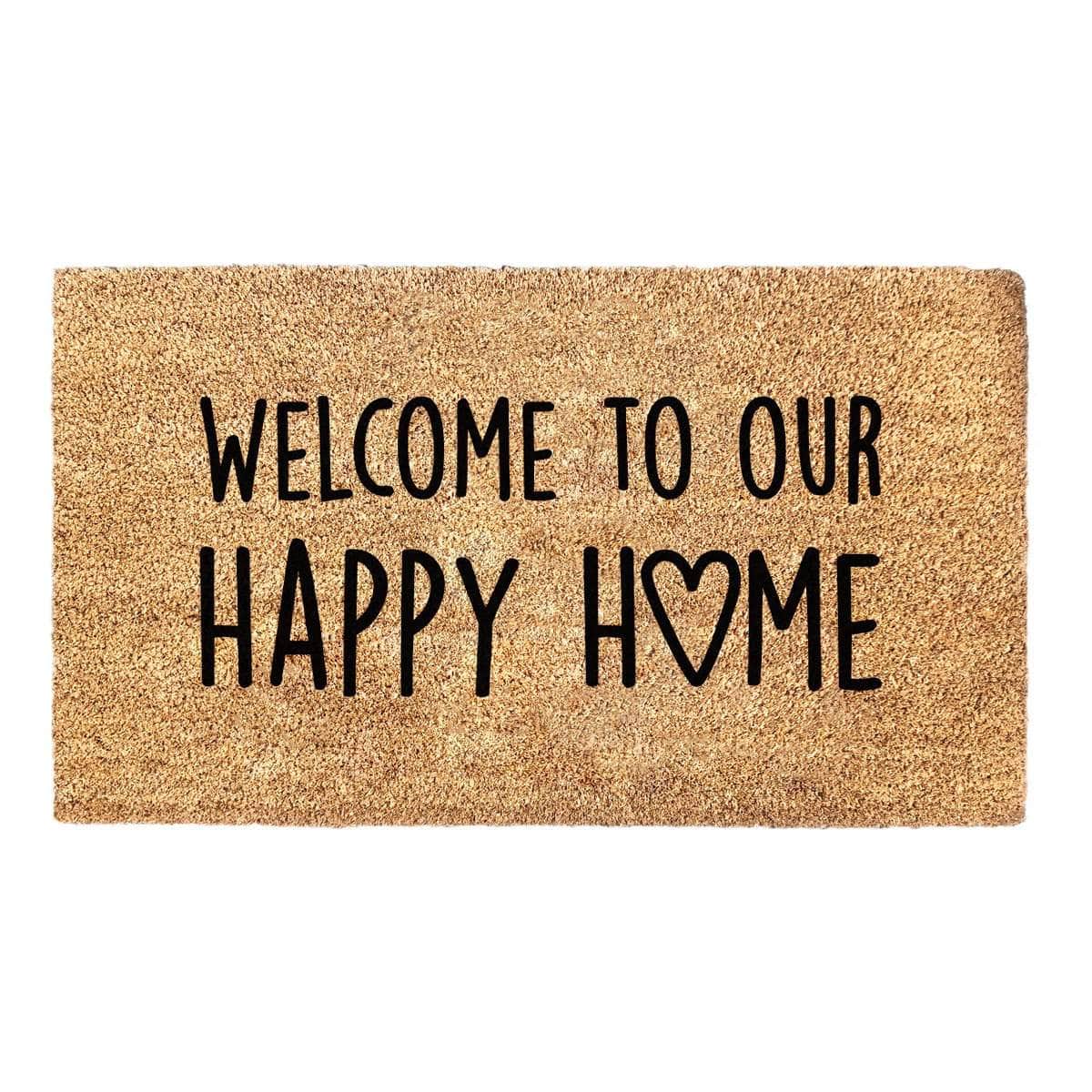 Welcome to Our Happy Home - Welcome Doormat
