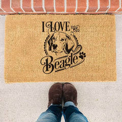 I Love My Beagle - Doormat