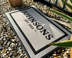 Family Last Name Doormat - All Weather Rug