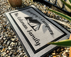 Happy Campers Camping Door Mat - Weatherproof Doormat