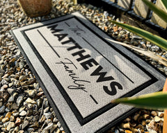 Personalized Family Doormat - All Weather Doormat