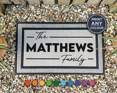 Personalized Family Doormat - All Weather Doormat