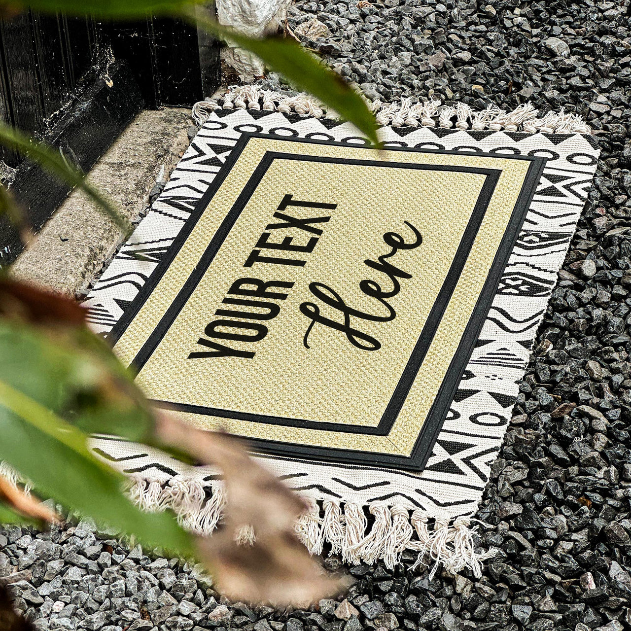 Your Text Here Doormat - All Weather Door Mat - SAND