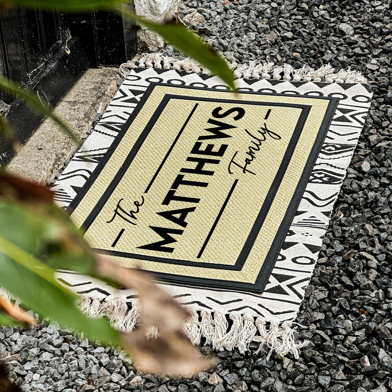 Personalized Family Doormat - All Weather Doormat - SAND