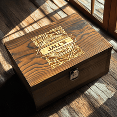 Custom Engraved Whiskey Box & Glass Set