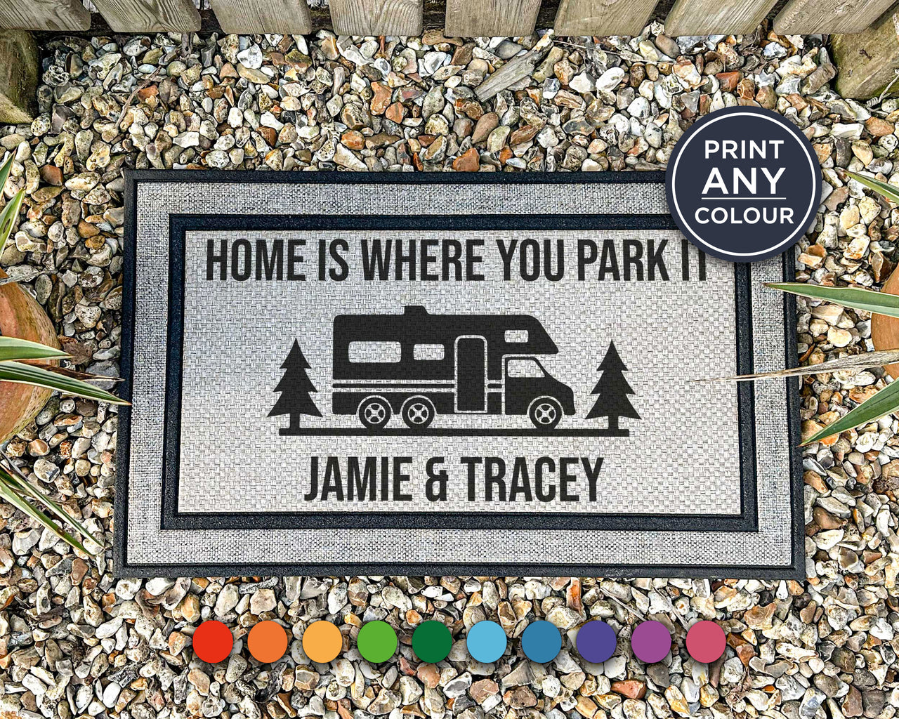 Personalized Camping Doormat - Custom RV Door Mat