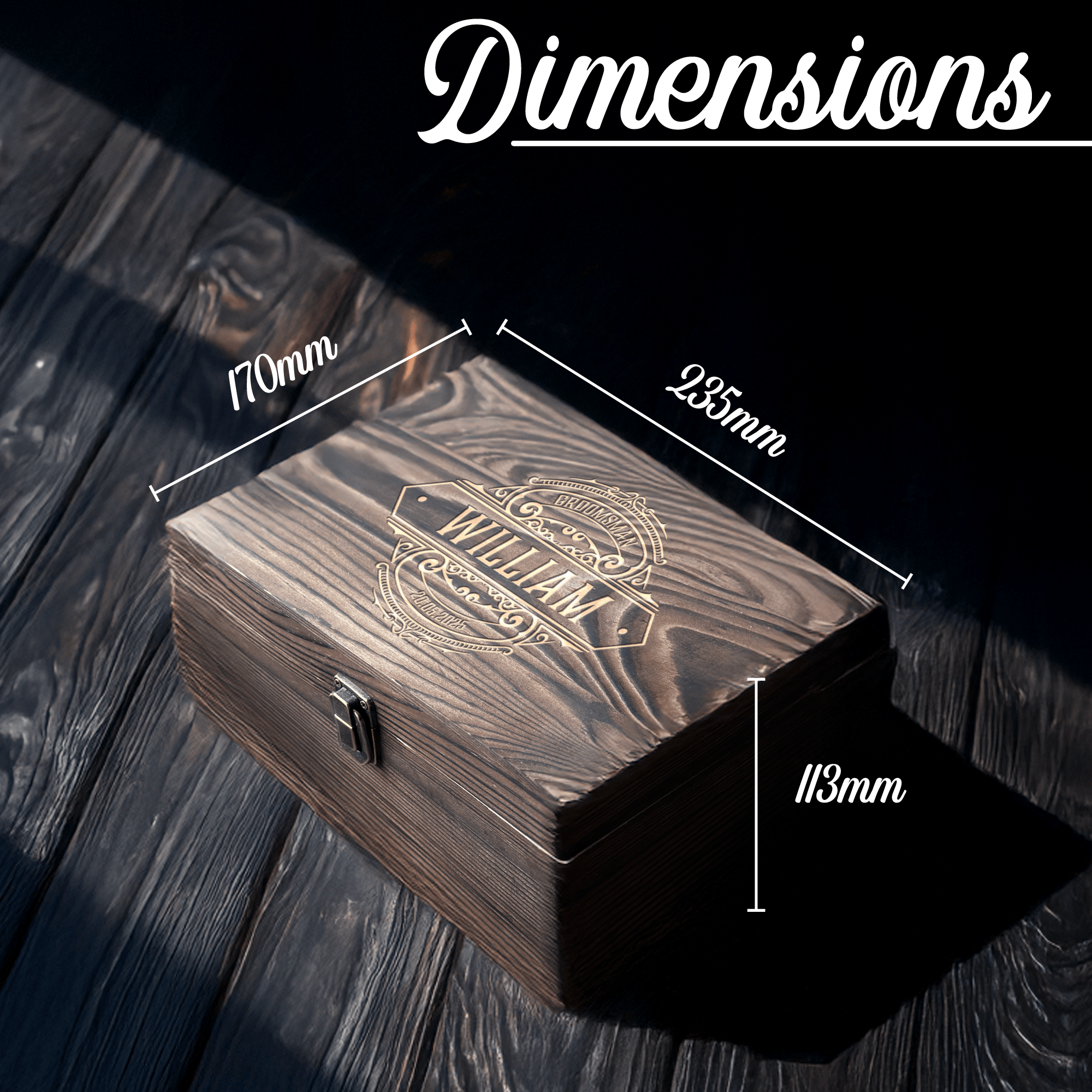 Custom Engraved Whiskey Box & Glass Set