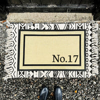 Thumbnail for Personalized House Number Door Mat - Custom Family Home Doormat - SAND