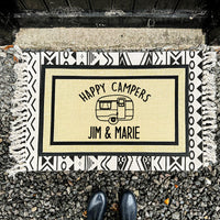 Thumbnail for Personalized Happy Campers Names Doormat - Camper Décor - SAND