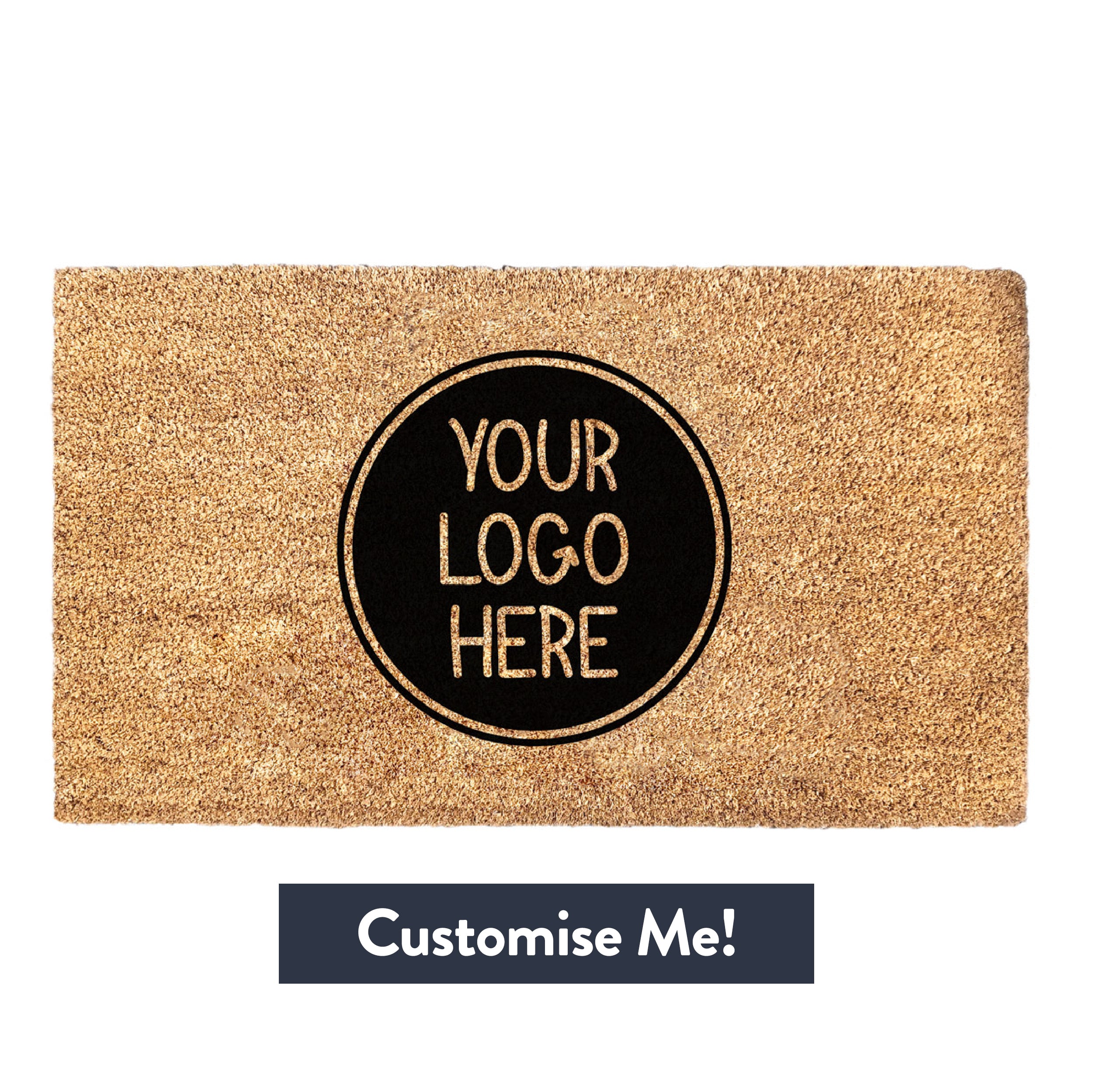 Your Logo Here Personalized Doormat - Your Custom Design Doormat