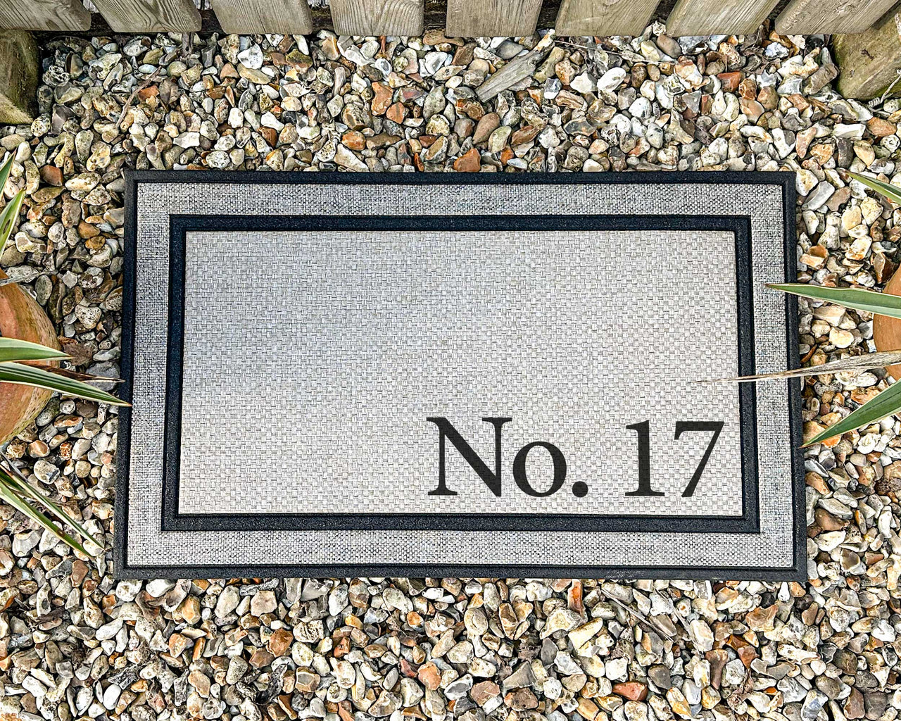 Personalized House Number Door Mat - Custom Family Home Doormat