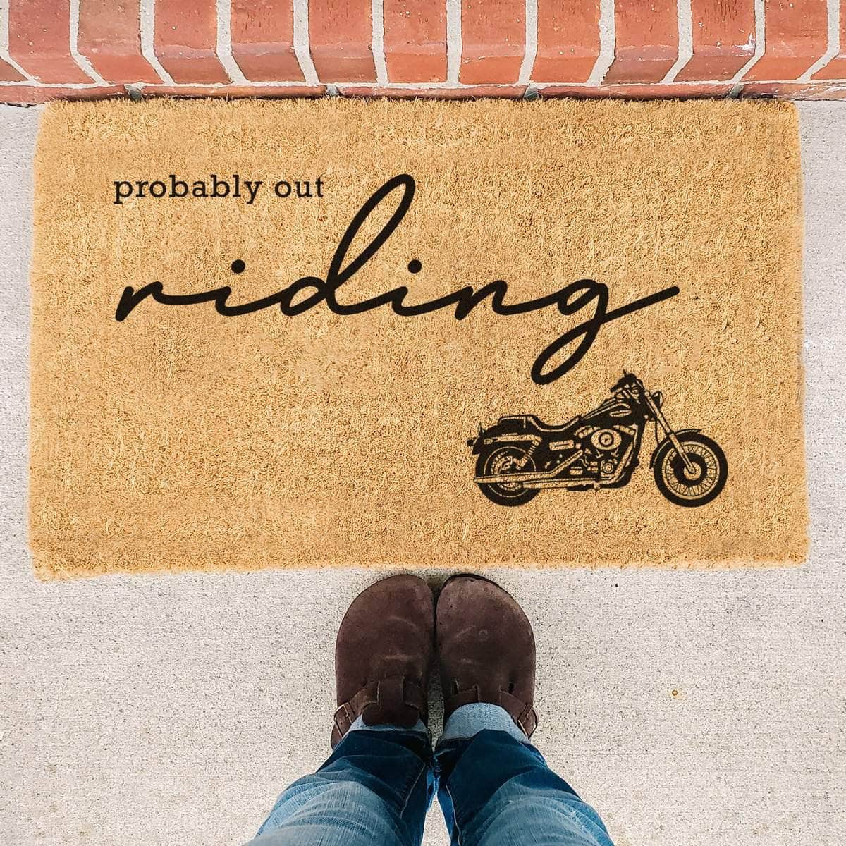 Probably Out Riding - Doormat