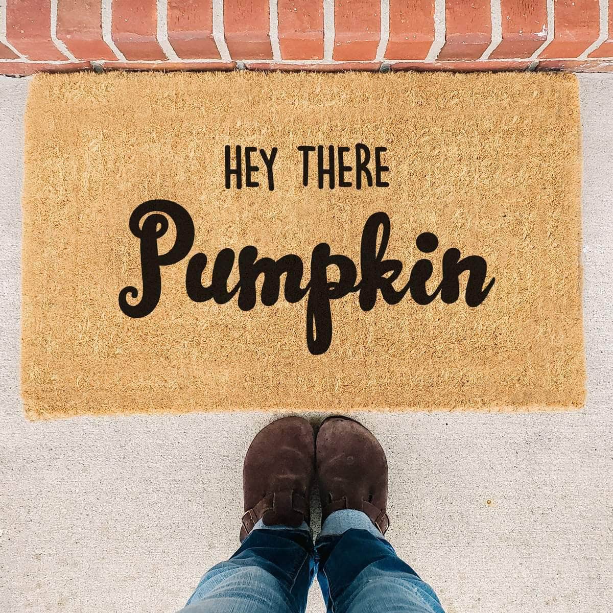 Hey There Pumpkin (2) - Halloween Doormat
