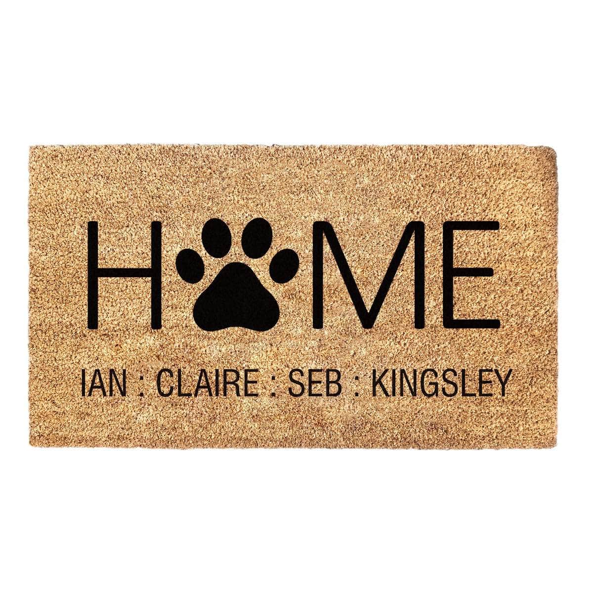 Personalised Pet Paw Symbol Home - Doormat
