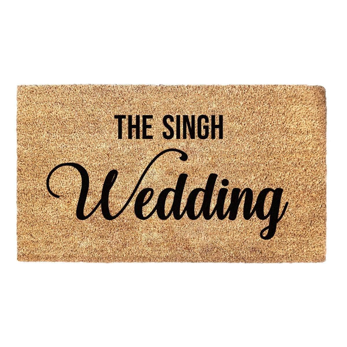 Family Name Wedding - Doormat
