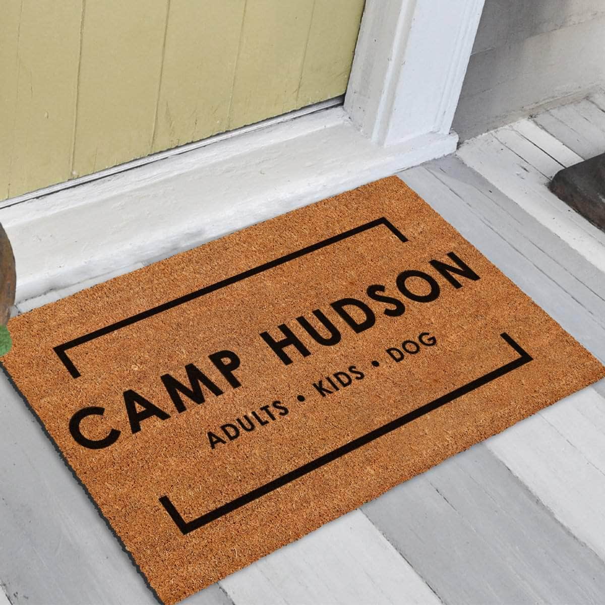 Personalised Family Name Camp - Doormat