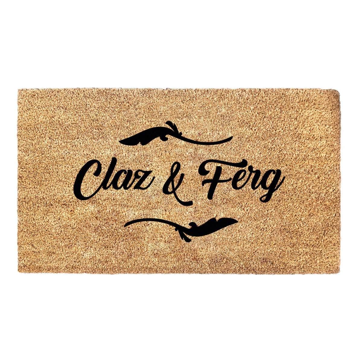 Personalized Friends and Couples Names Decorative Flourish Doormat