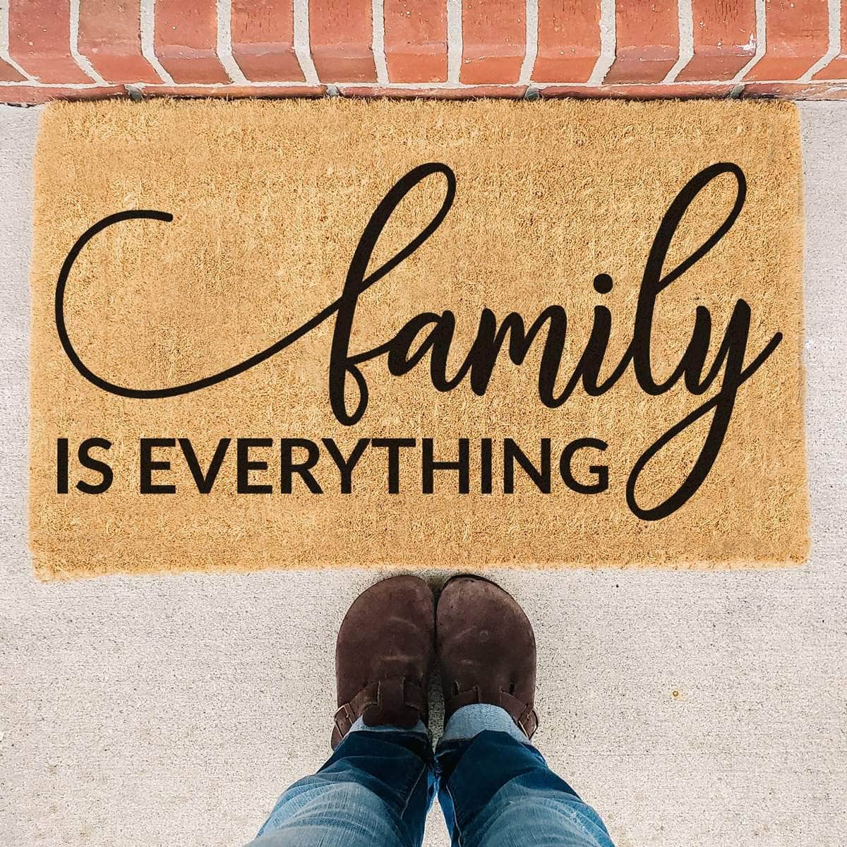 Family Is Everything - Doormat