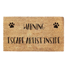 Warning Escape Artist Inside - Doormat