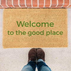 Welcome To The Good Place. - The Good Place Netflix Quote Doormat
