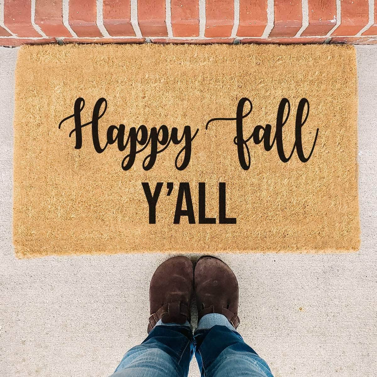 Happy Fall Y'all - Welcome Doormat