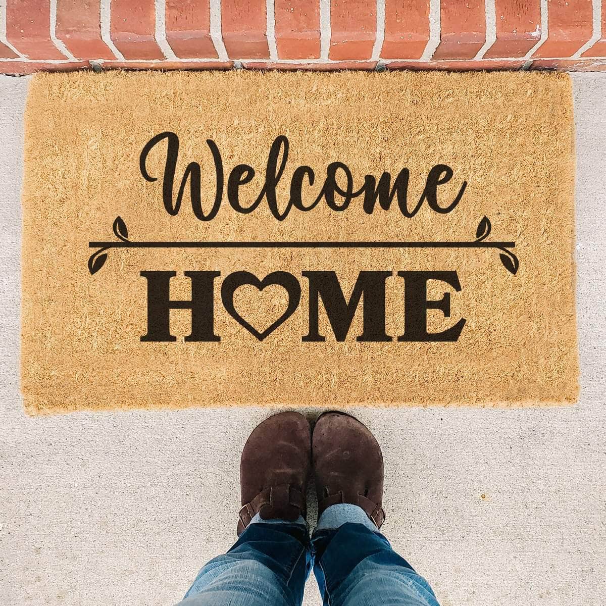 Welcome Home Coir Doormat - Anniversary Doormat