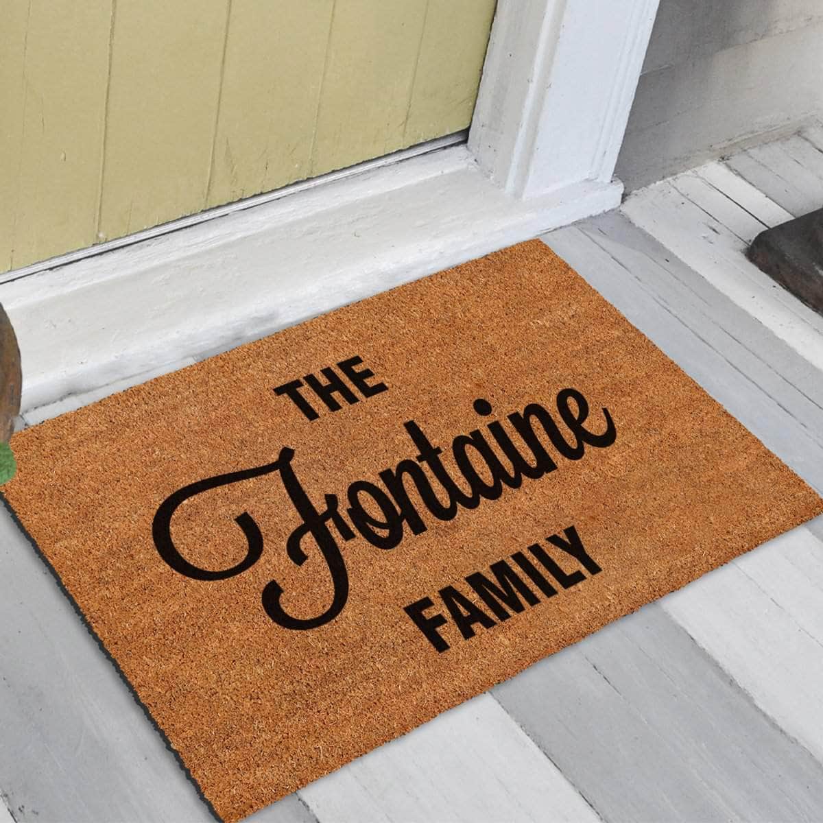 Personalized Fancy Family Name - Custom Doormat