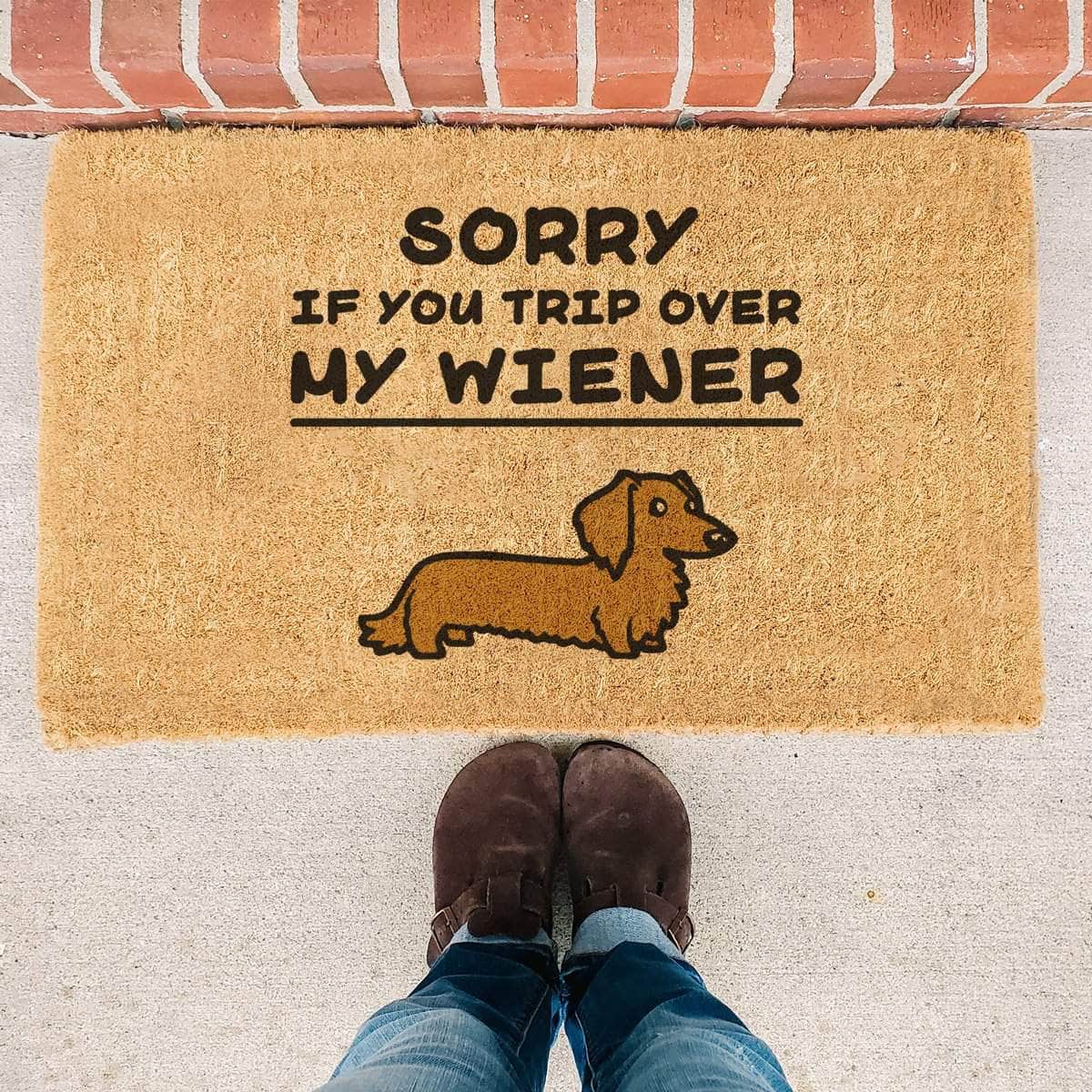 Sorry If You Trip Over My Weiner - Doormat