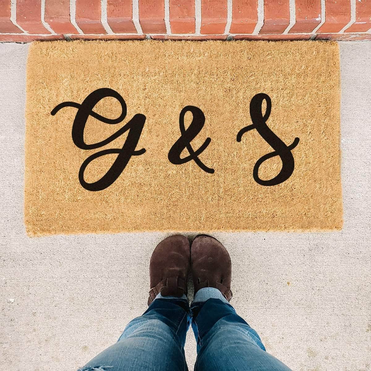 Personalized Initial Doormat