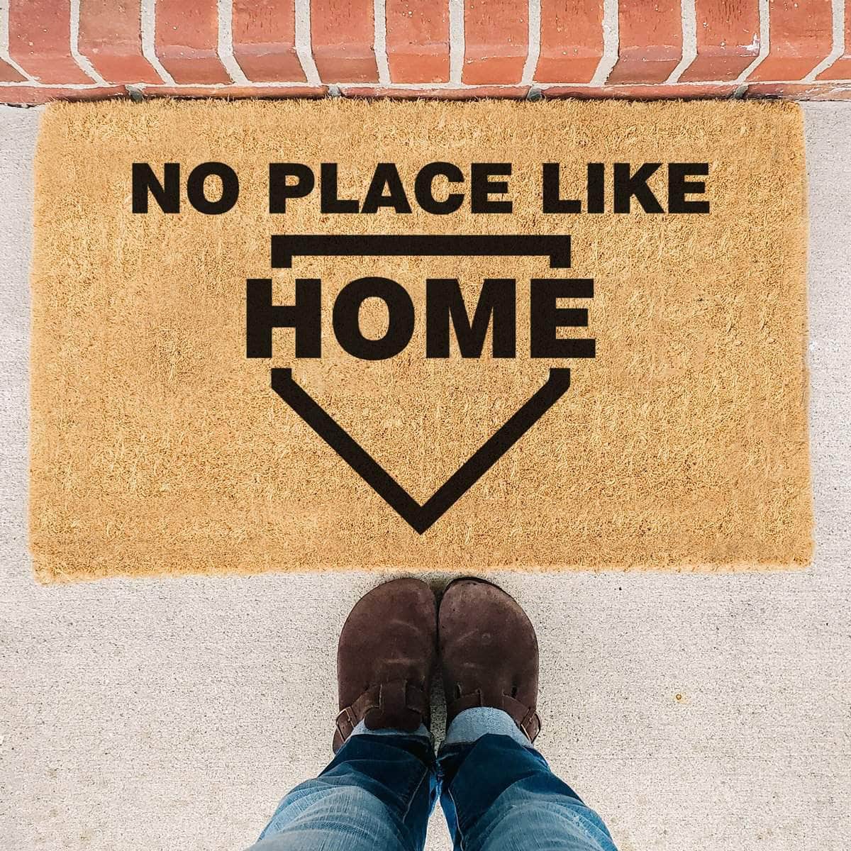 No Place Like Home - Baseball Doormat