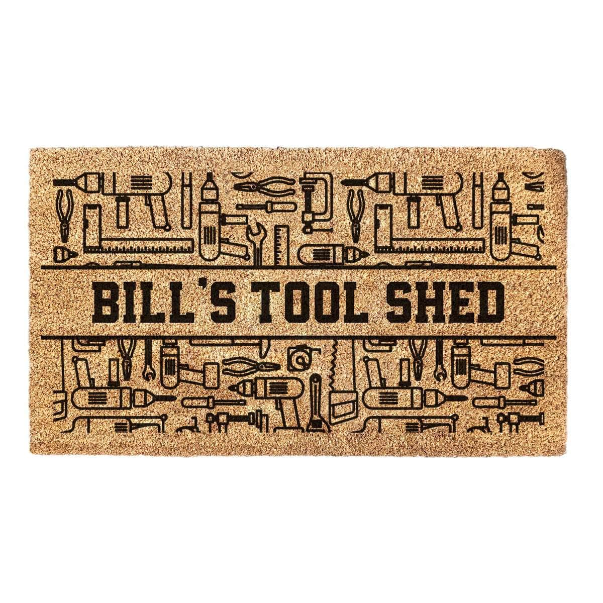 Custom Name Tool Shed Doormat