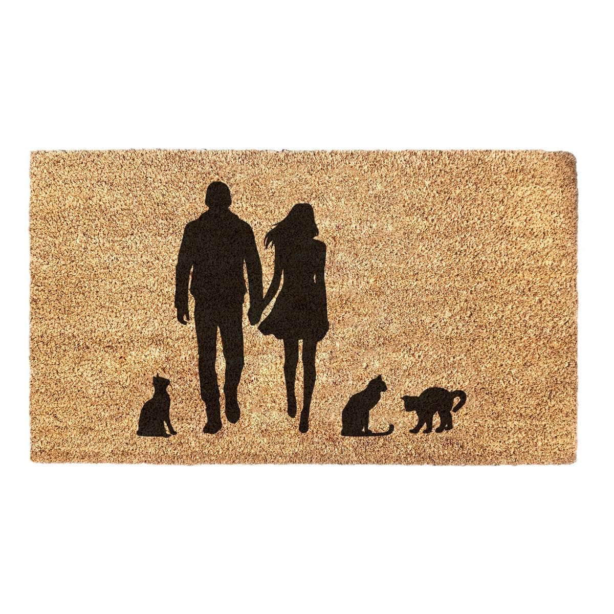 Cats and their Humans Doormat - Custom Doormat