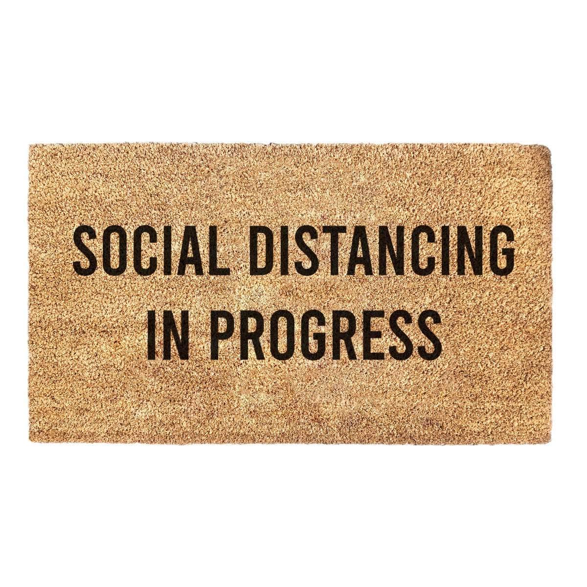 Social Distancing In Progress - Doormat
