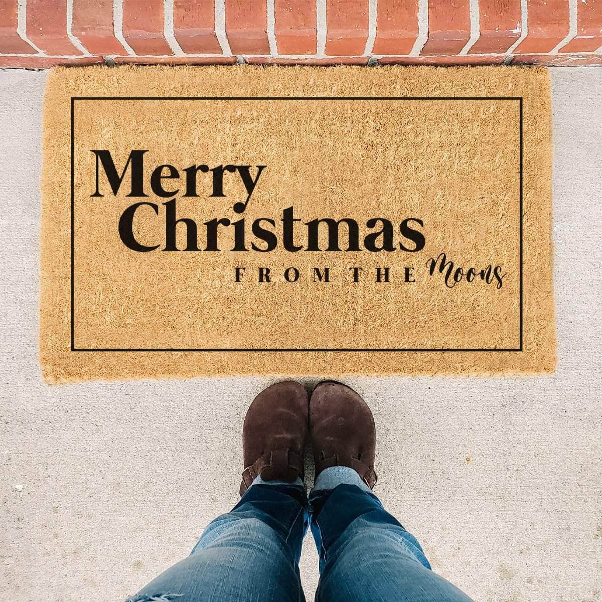 Personalised Merry Christmas Message Doormat